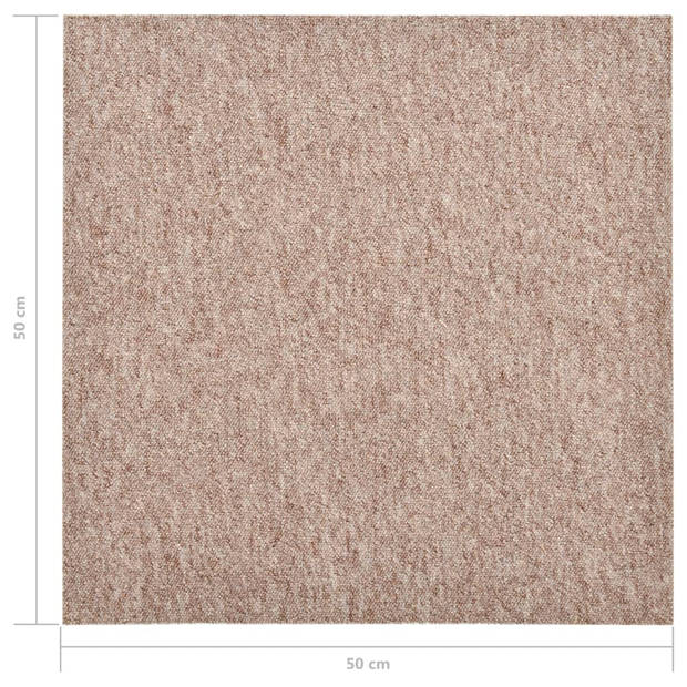 vidaXL Tapijttegels 20 st 5 m?? 50x50 cm beige