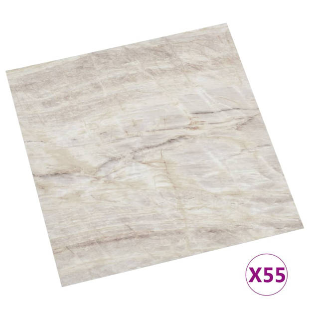 vidaXL Vloerplanken zelfklevend 55 st 5,11 m² PVC beige