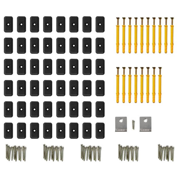 vidaXL Terrasplanken met accessoires 20 m² 2,2 m massief HKC teak