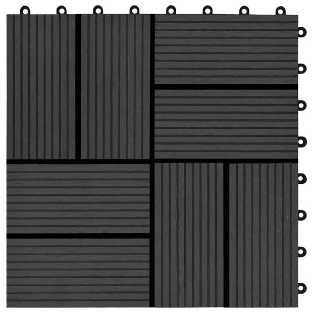 vidaXL 22 st Terrastegels 30x30 cm 2 m?? HKC zwart