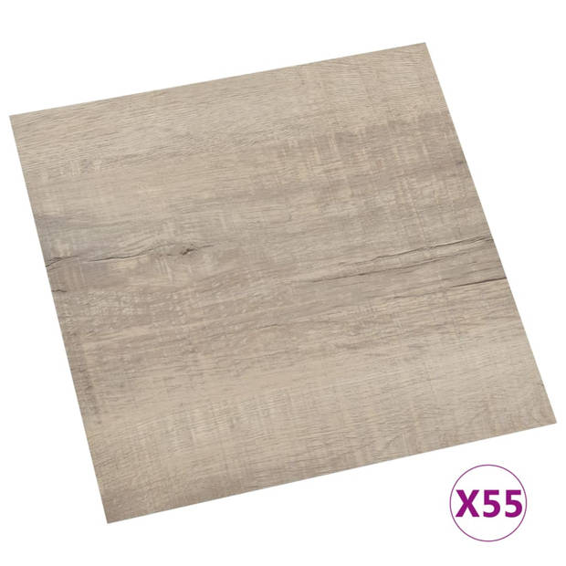 vidaXL Vloerplanken zelfklevend 55 st 5,11 m?? PVC taupe