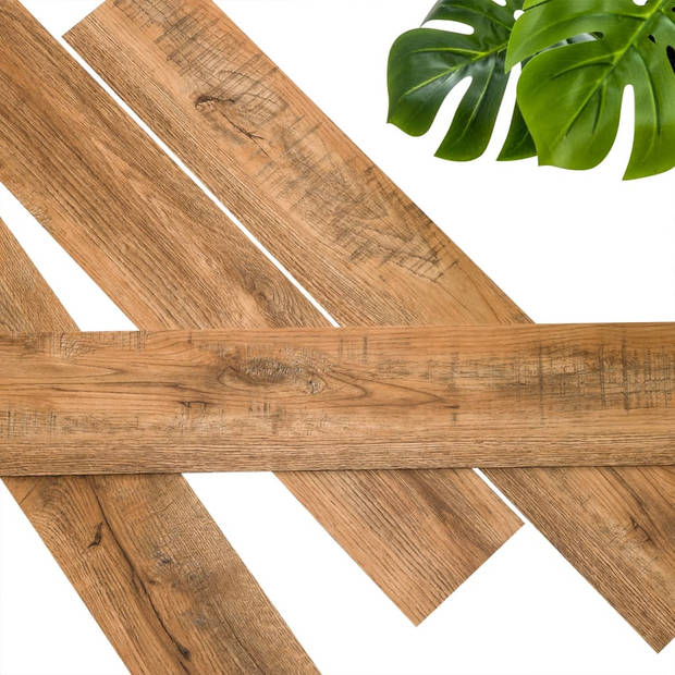 WallArt 30 st Planken GL-WA29 hout-look eikenhout roestbruin