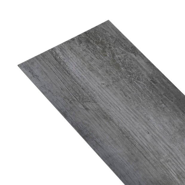 vidaXL Vloerplanken niet-zelfklevend 4,46 m?? 3 mm PVC glanzend grijs