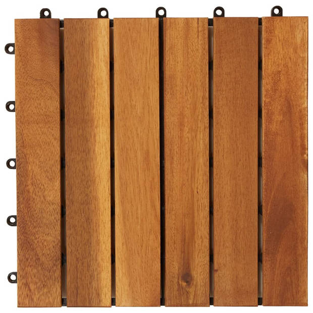 Terrastegels verticaal patroon 30 x 30 cm Acacia set van 30