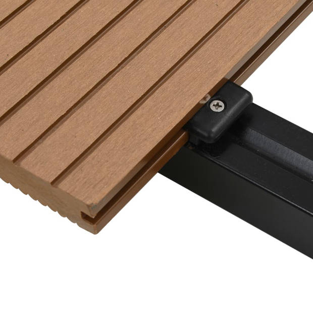 vidaXL Terrasplanken met accessoires 10 m² 2,2 m massief HKC teak