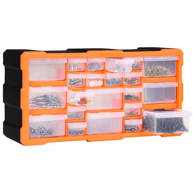 vidaXL Organiser met 22 lades 49x16x25,5 cm