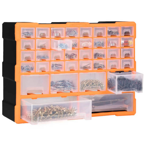 vidaXL Organiser met 38 lades 52x16x37,5 cm