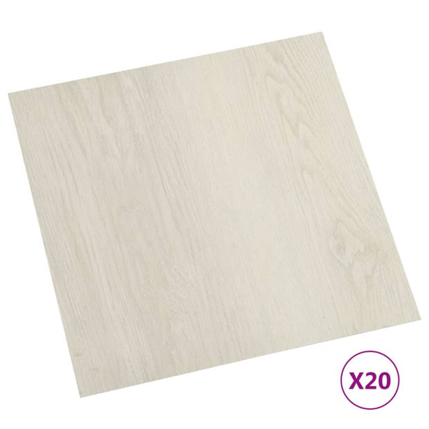 vidaXL Vloerplanken 20 st zelfklevend 1,86 m?? PVC beige