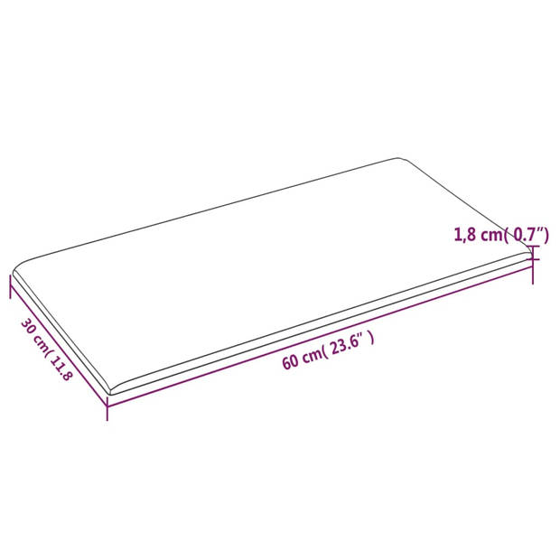 vidaXL Wandpanelen 12 st 2,16 m² 60x30 cm fluweel donkergroen