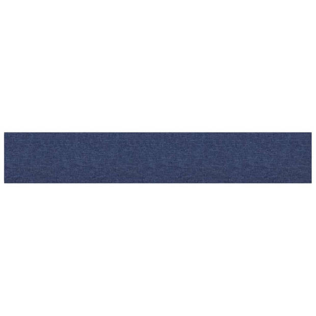 vidaXL Wandpanelen 12 st 1,62 m² 90x15 cm stof blauw