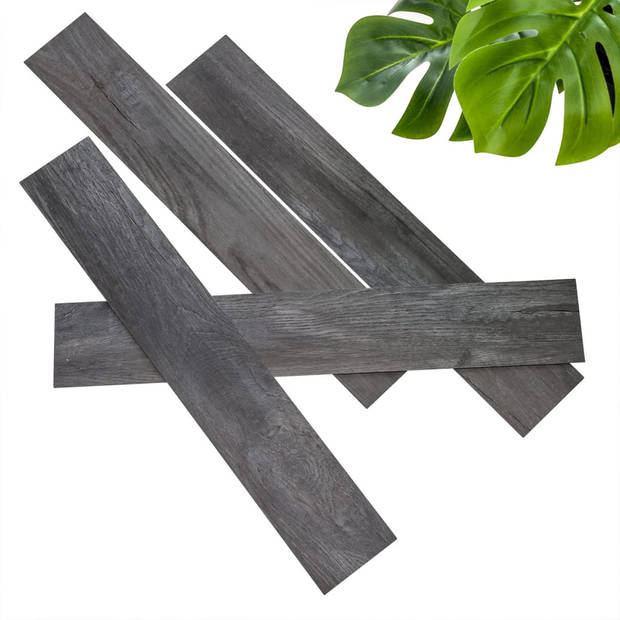 WallArt Planken hout-look schuurhout eiken asgrijs