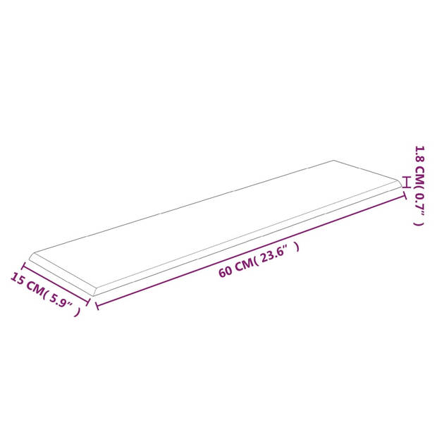 vidaXL Wandpanelen 12 st 1,08 m² 60x15 cm kunstleer cappuccinokleurig