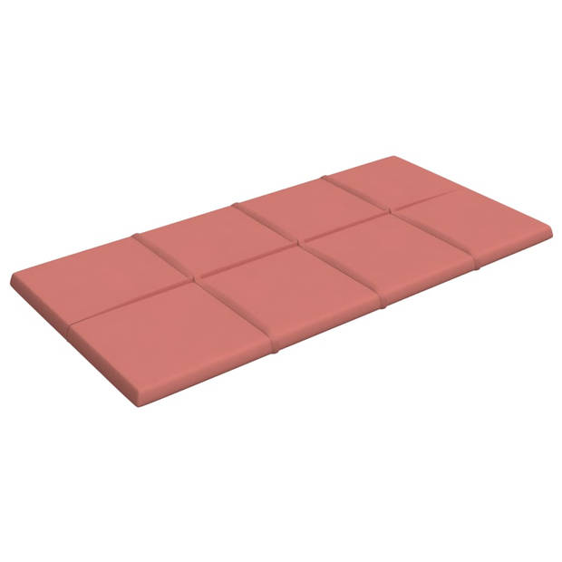 vidaXL Wandpanelen 12 st 2,16 m² 60x30 cm fluweel roze