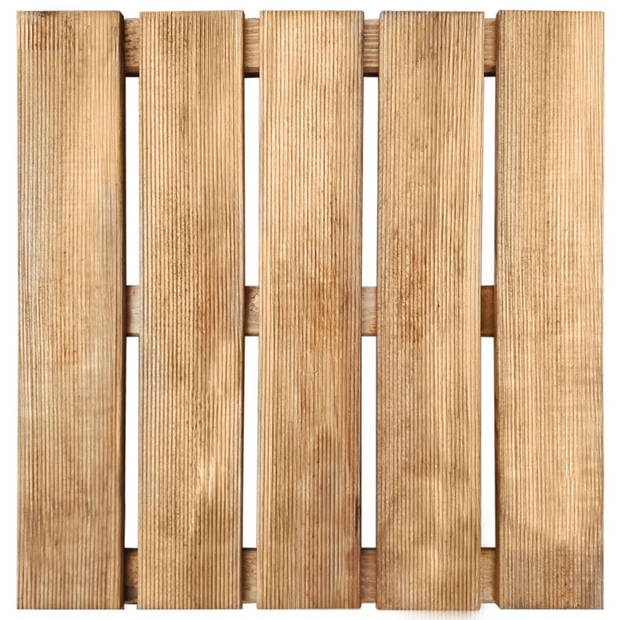 vidaXL 30 st Terrastegels 50x50 cm hout bruin