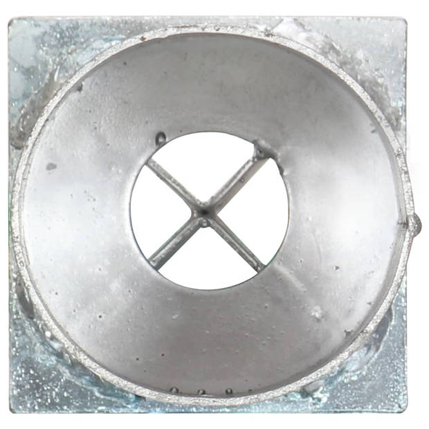 vidaXL Grondpinnen 6 st 8x61 cm gegalvaniseerd staal zilverkleurig