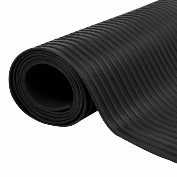 vidaXL Rubberen anti-slip vloermat 2x1m breed geribbeld