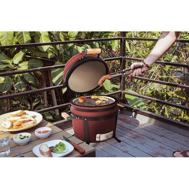 Buccan BBQ - Kamado barbecue - Sunbury Smokey Egg - Table Grill 15"- Limited edition - Rood