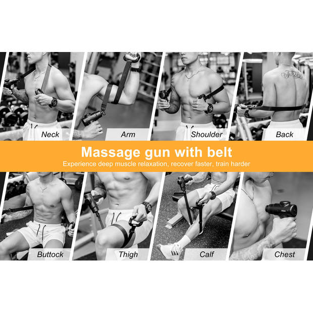 Hyundai Electronics - Massage apparaat met 4 opzetstukken en massageband