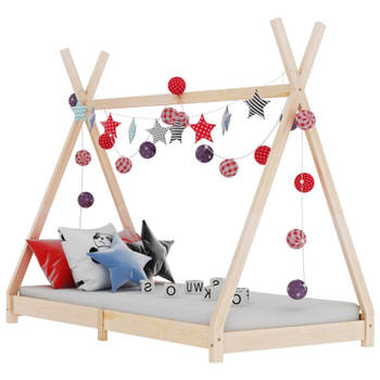 vidaXL Kinderbedframe massief grenenhout 80x160 cm