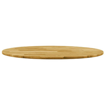 The Living Store Eikenhouten Tafelblad - 500mm diameter - Natuurlijke houtkleur