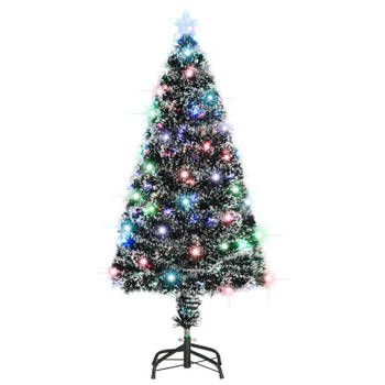 vidaXL Kerstboom met LED en standaard 120 cm glasvezel