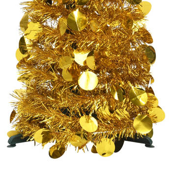 Blokker The Living Store Pop-up kerstboom goud - 180 cm - PET aanbieding