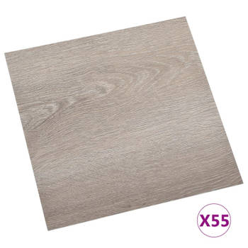 vidaXL Vloerplanken zelfklevend 55 st 5,11 m² PVC taupe