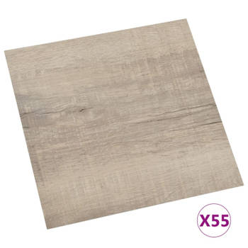 vidaXL Vloerplanken zelfklevend 55 st 5,11 m?? PVC taupe