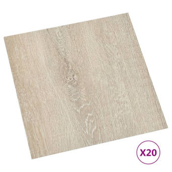 vidaXL Vloerplanken 20 st zelfklevend 1,86 m² PVC beige