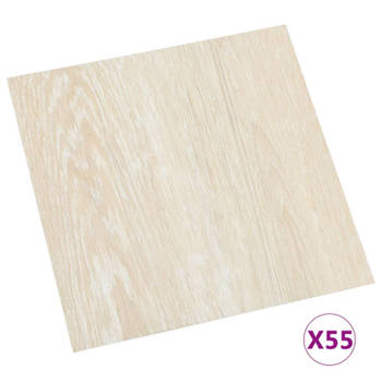 vidaXL Vloerplanken zelfklevend 55 st 5,11 m² PVC beige