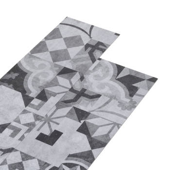 vidaXL Vloerplanken niet-zelfklevend 5,26 m² 2 mm PVC grijs patroon