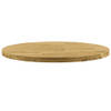 The Living Store Houten Tafelblad - Diameter 800 mm - Massief Eikenhout - Natuurlijke Houtkleur