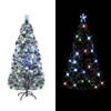 vidaXL Kerstboom met LED en standaard 150 cm glasvezel