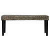 The Living Store Rattan Kubu Bank - Eetkamer - 110 x 35 x 45 cm - zwart