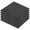 vidaXL Valtegel 6 st 50x50x3 cm rubber zwart