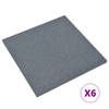 vidaXL Valtegels 6 st 50x50x3 cm rubber grijs