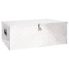 vidaXL Opbergbox 100x55x37 cm aluminium zilverkleurig