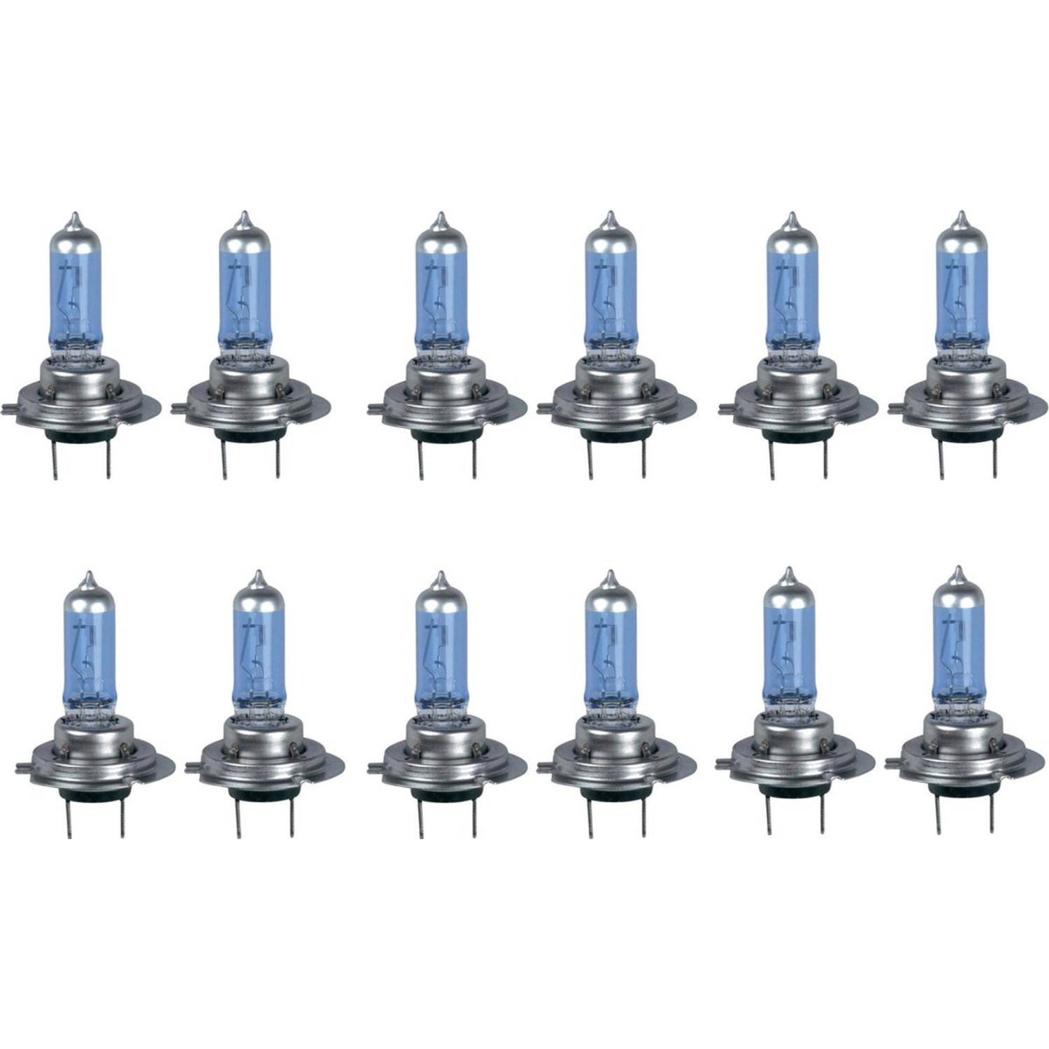12 STUKS 12V 60-55W H4 P43t Halogeenlamp 6500K Auto Halogeenlamp Xenon Donkerblauw Glas Super Wit Ho