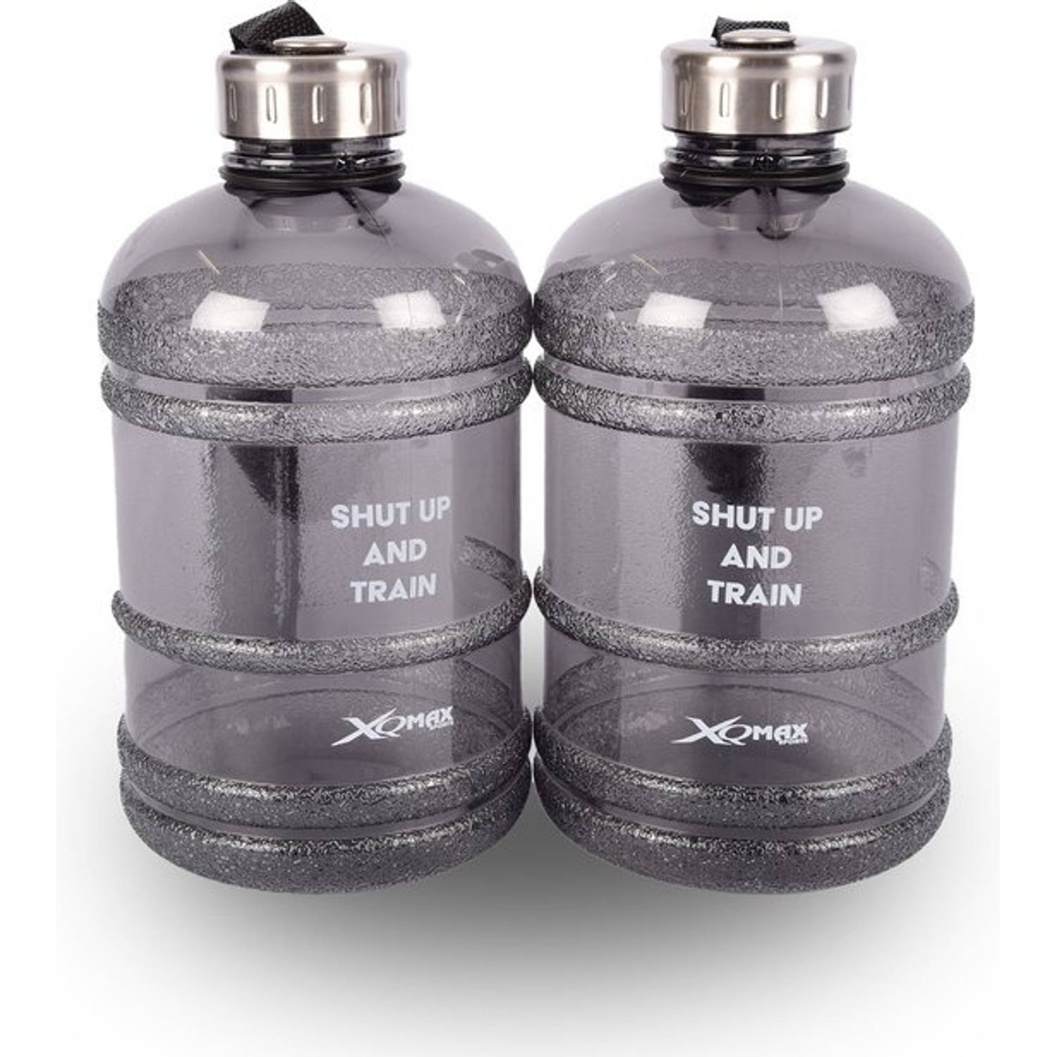 Sportdrankfles waterfles-watercan van tritan materiaal 1.9 Liter zwart