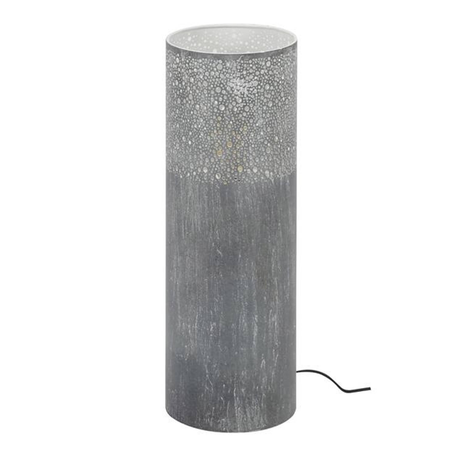 Industriële vloerlamp Eleanor metaal grijs 60 cm