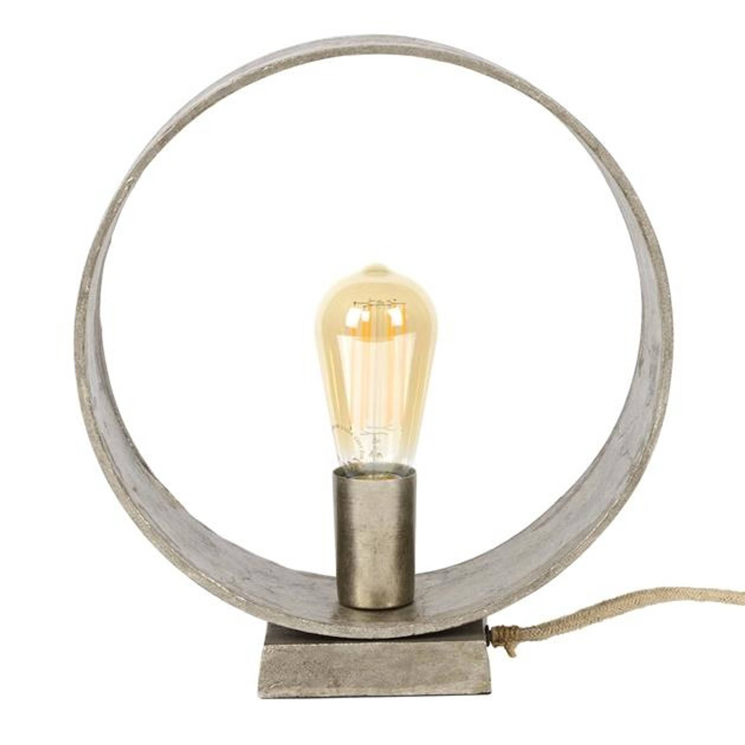 Industriële vintage tafellamp Drom 36cm