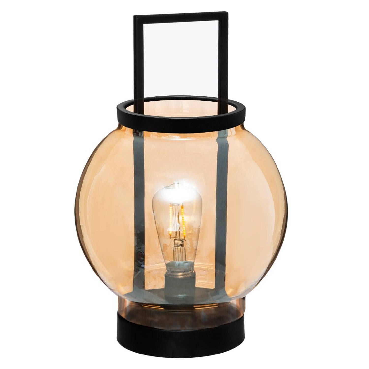 CASA DI ELTURO LED-lamp Lantarn Amber Werkt op batterijen (incl.