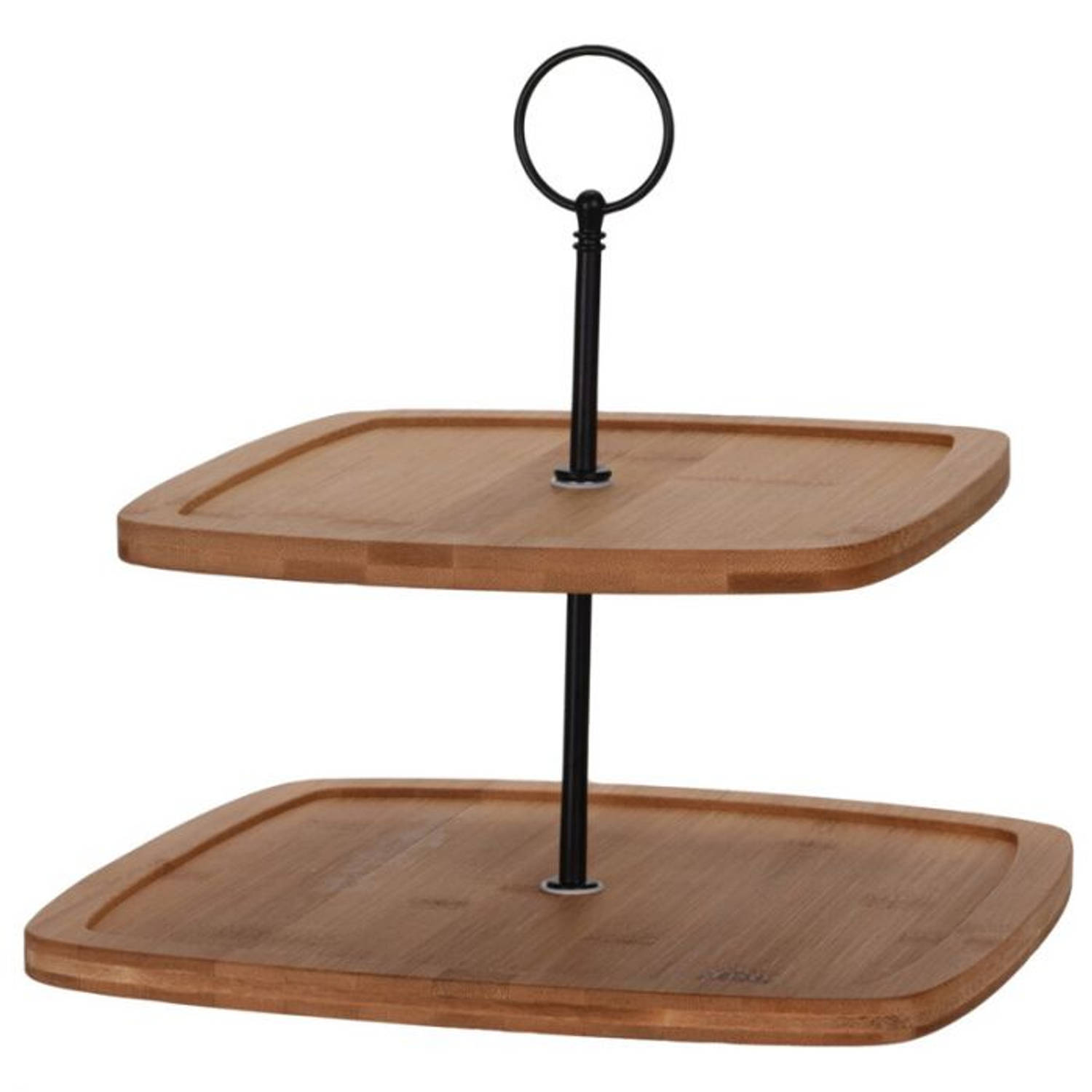 Etagere Bamboe Square 2-Laags