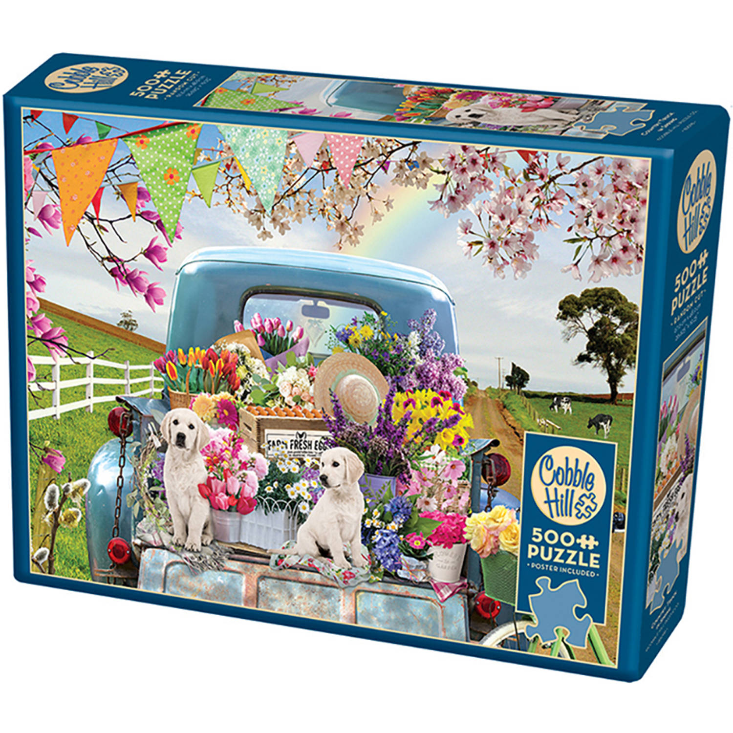 Cobble Hill puzzle 500 pieces - Country truck in spring