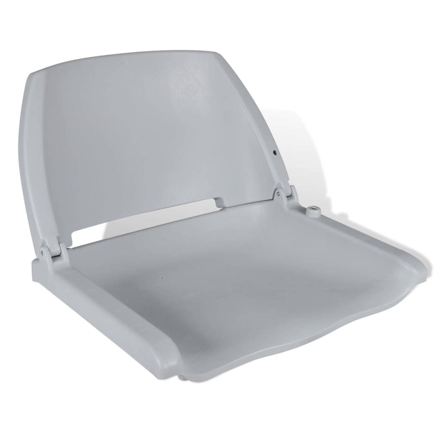 vidaXL Grijze opklapbare bootstoel zonder kussen 41 x 51 48 cm