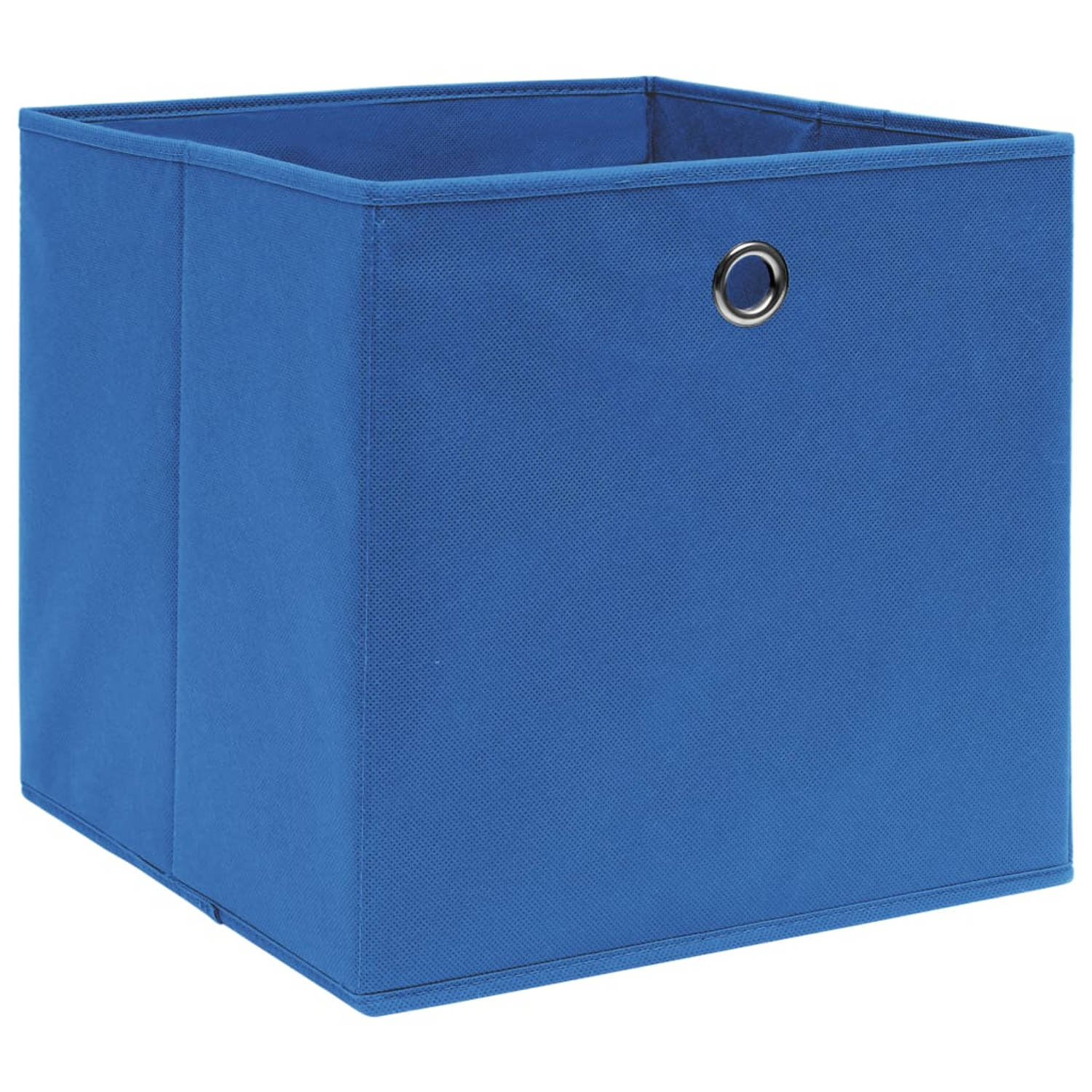 The Living Store Opbergboxen 4 st 28x28x28 cm nonwoven stof blauw - Opberger