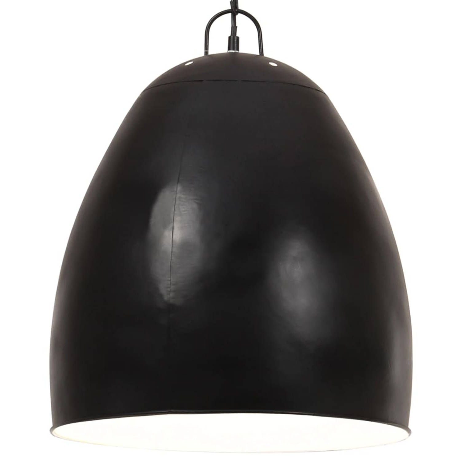 The Living Store Hanglamp - Zwart ijzer met coating - 42 x 52 cm (ø x H) - E27 fitting - Max 25W