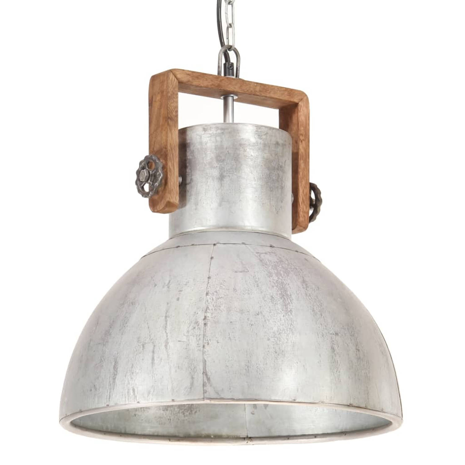 The Living Store Hanglamp Industrieel - 123 cm - Zilver en Bruin