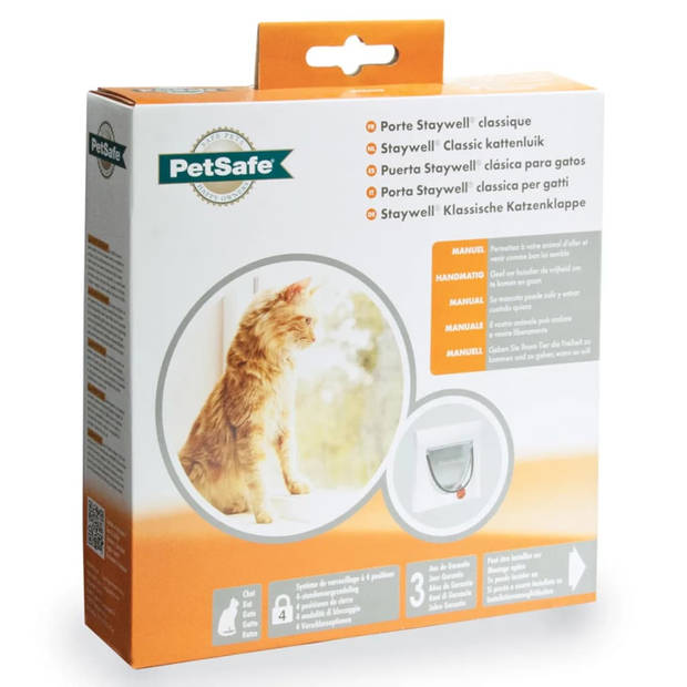 PetSafe Handmatige kattenklep met 4 standen zonder tunnel Classic 919 wit 5031