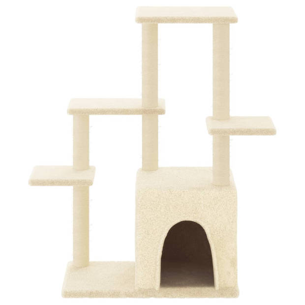 vidaXL Kattenmeubel met sisal krabpalen 97,5 cm crèmekleurig